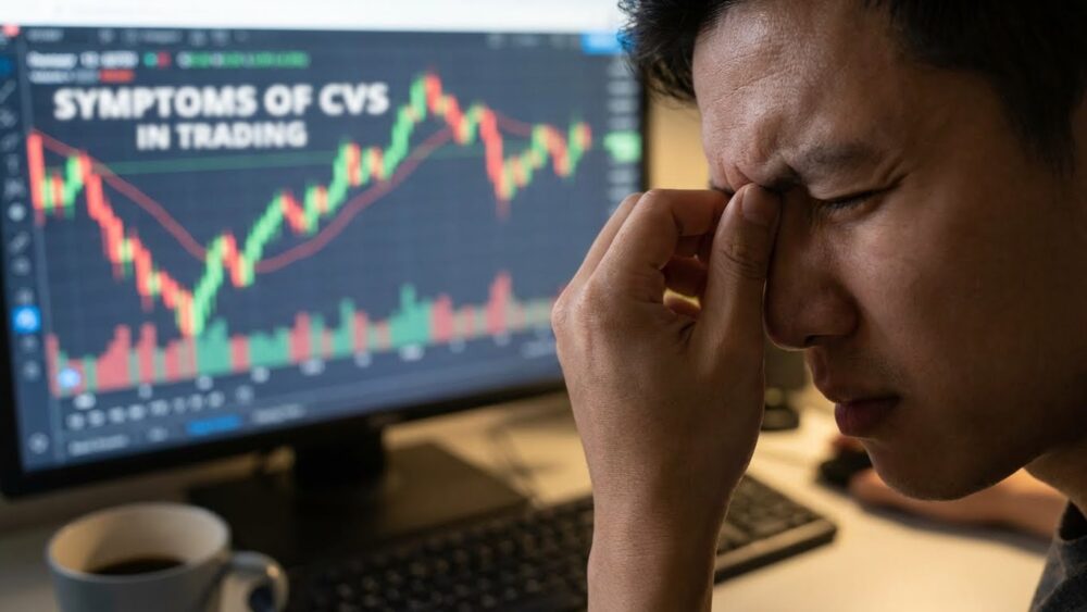 Symptoms of CVS in trading including blurry charts