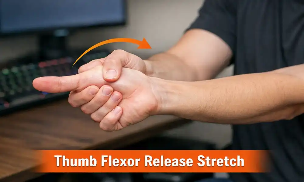gamer’s thumb stretches – thumb flexor release